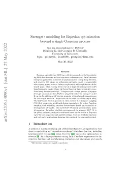 Surrogate modeling for Bayesian optimization beyond a single Gaussian
  process