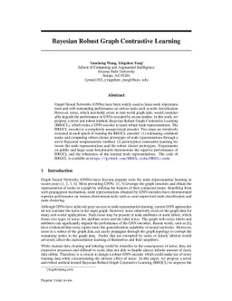 Bayesian Robust Graph Contrastive Learning