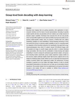 Group-level Brain Decoding with Deep Learning