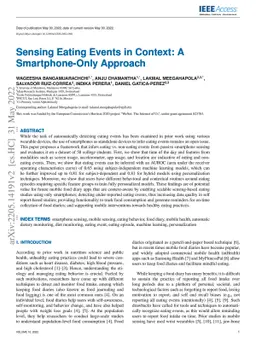 Sensing Eating Events in Context: A Smartphone-Only Approach