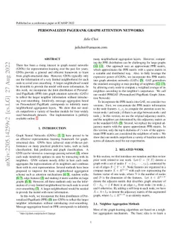 Personalized PageRank Graph Attention Networks