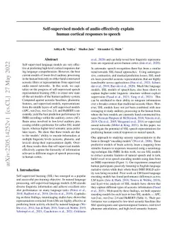 Self-supervised models of audio effectively explain human cortical
  responses to speech
