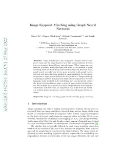 Image Keypoint Matching using Graph Neural Networks