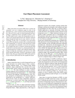 Fast Object Placement Assessment
