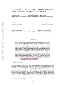 Fake It Till You Make It: Towards Accurate Near-Distribution Novelty
  Detection
