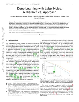 Deep Learning with Label Noise: A Hierarchical Approach