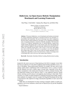 BulletArm: An Open-Source Robotic Manipulation Benchmark and Learning
  Framework