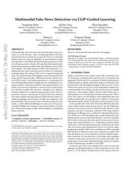 Multimodal Fake News Detection via CLIP-Guided Learning