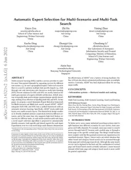 Automatic Expert Selection for Multi-Scenario and Multi-Task Search