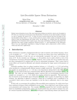 List-Decodable Sparse Mean Estimation