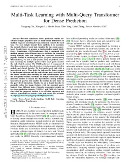 Multi-Task Learning with Multi-Query Transformer for Dense Prediction