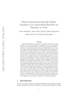 Deep Learning-based Spatially Explicit Emulation of an Agent-Based
  Simulator for Pandemic in a City