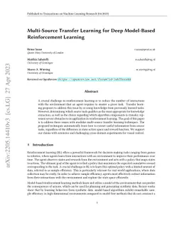 Multi-Source Transfer Learning for Deep Model-Based Reinforcement
  Learning