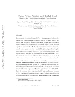 Feature Pyramid Attention based Residual Neural Network for
  Environmental Sound Classification