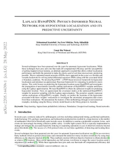 Laplace HypoPINN: Physics-Informed Neural Network for hypocenter
  localization and its predictive uncertainty