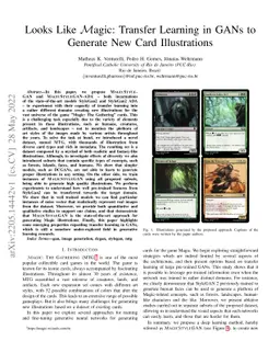 Looks Like Magic: Transfer Learning in GANs to Generate New Card
  Illustrations