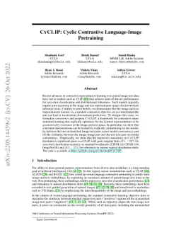 CyCLIP: Cyclic Contrastive Language-Image Pretraining