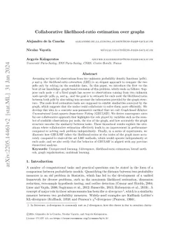 Collaborative likelihood-ratio estimation over graphs