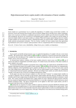 High-dimensional factor copula models with estimation of latent
  variables