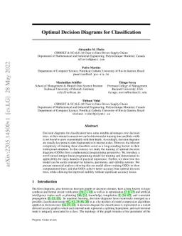 Optimal Decision Diagrams for Classification