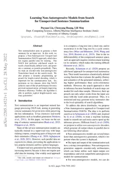 Learning Non-Autoregressive Models from Search for Unsupervised Sentence
  Summarization