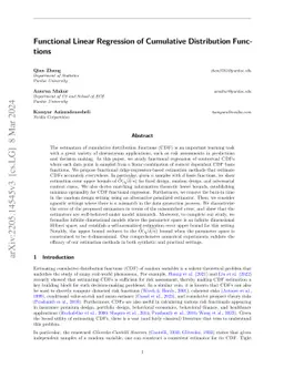Functional Linear Regression of Cumulative Distribution Functions