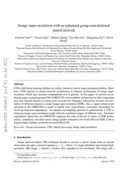 Image Super-resolution with An Enhanced Group Convolutional Neural
  Network