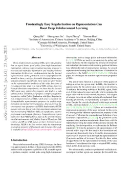 Frustratingly Easy Regularization on Representation Can Boost Deep
  Reinforcement Learning