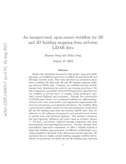 An unsupervised, open-source workflow for 2D and 3D building mapping
  from airborne LiDAR data
