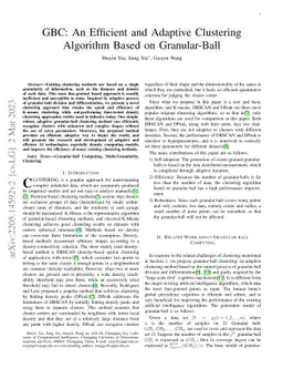 GBC: An Efficient and Adaptive Clustering Algorithm Based on
  Granular-Ball