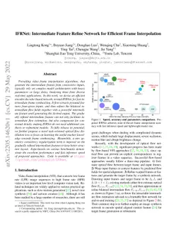 IFRNet: Intermediate Feature Refine Network for Efficient Frame
  Interpolation