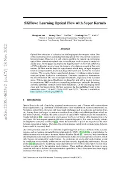 SKFlow: Learning Optical Flow with Super Kernels