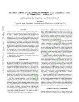 To catch a chorus, verse, intro, or anything else: Analyzing a song with
  structural functions