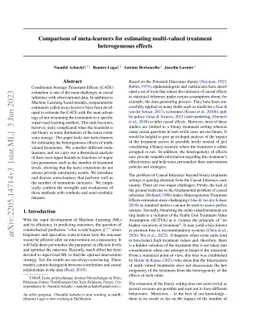 Comparison of meta-learners for estimating multi-valued treatment
  heterogeneous effects