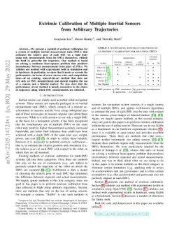 Extrinsic Calibration of Multiple Inertial Sensors from Arbitrary
  Trajectories