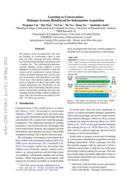 Learning as Conversation: Dialogue Systems Reinforced for Information
  Acquisition