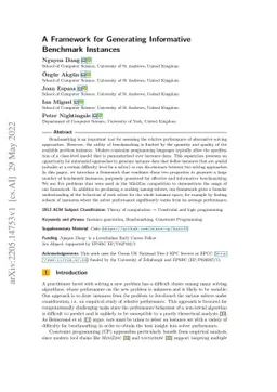 A Framework for Generating Informative Benchmark Instances
