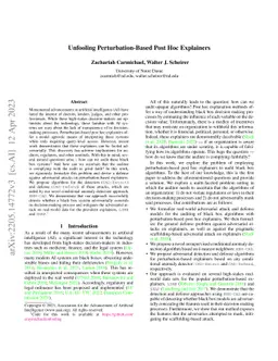 Unfooling Perturbation-Based Post Hoc Explainers