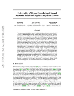Universality of Group Convolutional Neural Networks Based on Ridgelet
  Analysis on Groups