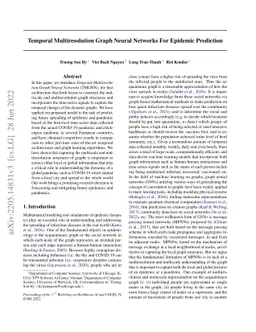 Temporal Multiresolution Graph Neural Networks For Epidemic Prediction