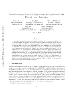 Precise Learning Curves and Higher-Order Scaling Limits for Dot Product
  Kernel Regression