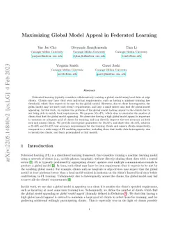 Maximizing Global Model Appeal in Federated Learning