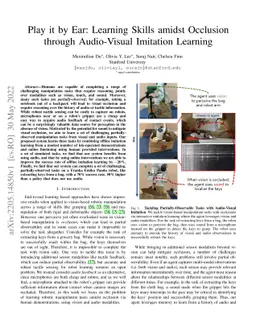Play it by Ear: Learning Skills amidst Occlusion through Audio-Visual
  Imitation Learning
