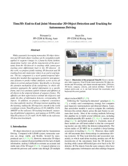 Time3D: End-to-End Joint Monocular 3D Object Detection and Tracking for
  Autonomous Driving