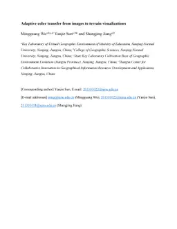 Adaptive color transfer from images to terrain visualizations