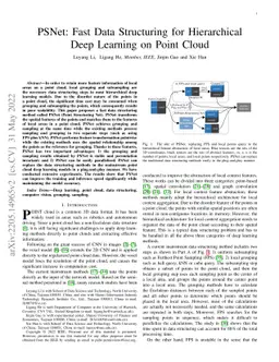 PSNet: Fast Data Structuring for Hierarchical Deep Learning on Point
  Cloud