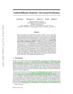 Guided Diffusion Model for Adversarial Purification