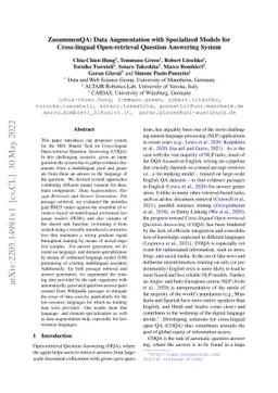 ZusammenQA: Data Augmentation with Specialized Models for Cross-lingual
  Open-retrieval Question Answering System