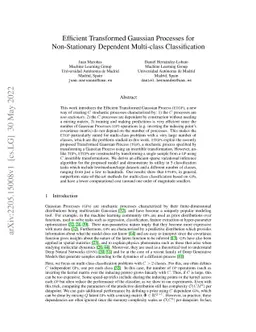 Efficient Transformed Gaussian Processes for Non-Stationary Dependent
  Multi-class Classification