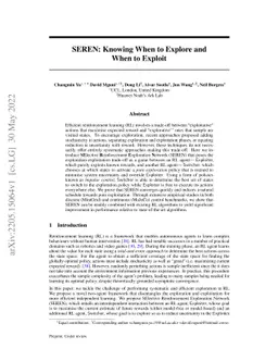 SEREN: Knowing When to Explore and When to Exploit